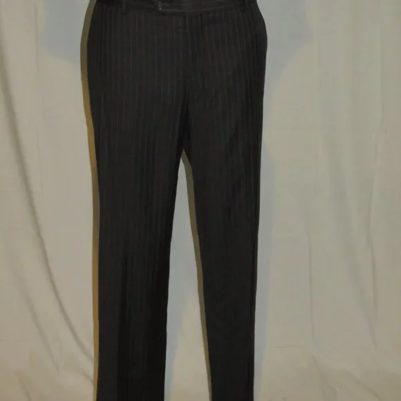 Canali 13320 Drop 7 Gray Striped Two Button Suit 42L